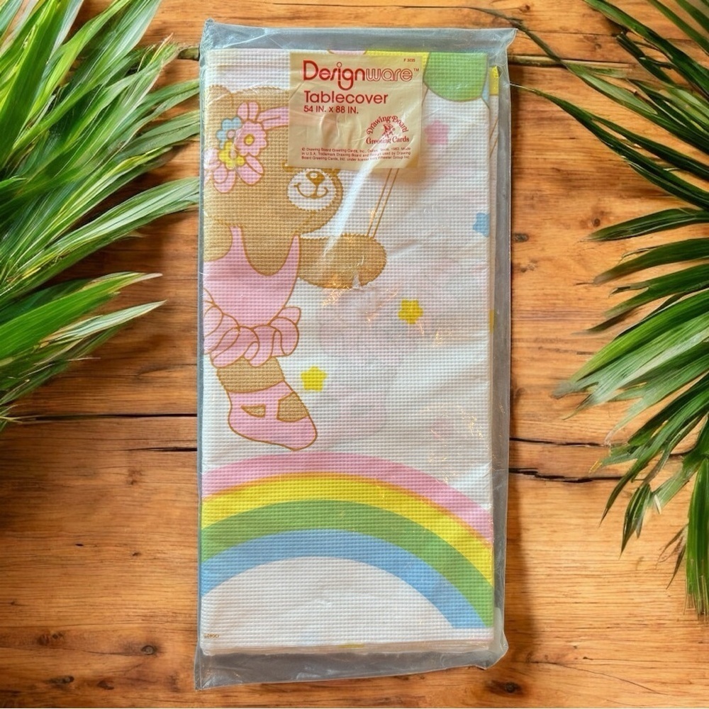VINTAGE 1983 DesignWare Ballerina Bear Tablecover 54” x 88” – Sealed NIP